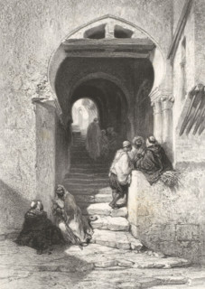 Rue du Diable (Alger), Covered street with people in Algiers, Algeria, L'orient artistique et