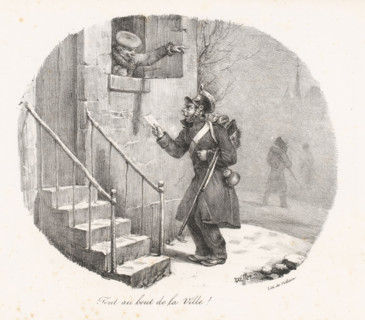 Tout au bout de la ville!, Man in the window frame shows Jean-Jean the way, Histoire de Jean-Jean,
