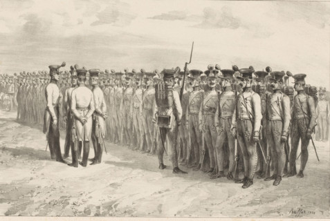 Infantry Hongroise. Presbourg. 2 July 1837, Hungarian soldiers are inspected, 2 July 1837, Voyage