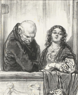 Father holds his daughter's hand, La jolie pièce!, Terrible parents, Masks and faces. The terrible