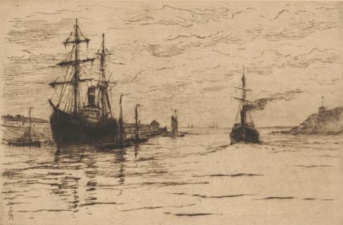 IJmuiden (original title), Harbour in IJmuiden, Sketches in Holland (original series title), print,
