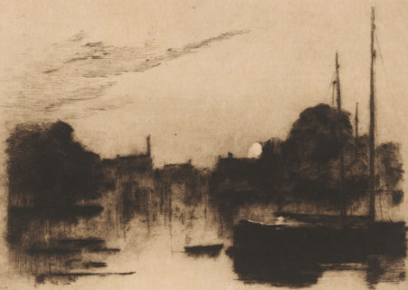Harbour in Dordrecht by moonlight, Dordrecht (original title), Sketches in Holland (original series