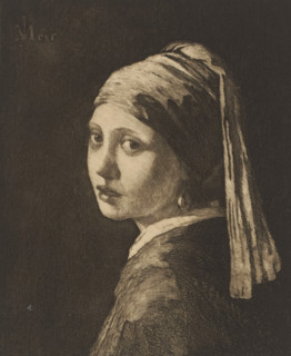 Girl with a pearl earring (original title), print, printmaker: Philip Zilcken (signed by artist),