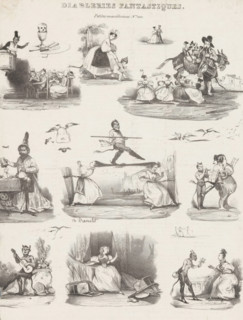 Fourteen depictions with devils, Incredible devilish tricks, Small and varied scenes by Aubert,