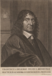 Franciscus Deleboe Sylvius, medicinae, Portrait of Franciscus de le Boë Sylvius at the age of 45,