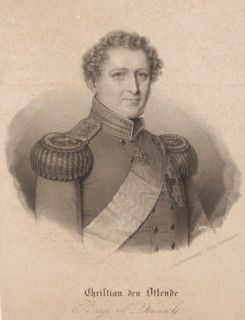 Portrait of King Christian VIII, print, inscription: 'Em Baerentzen. fec.', inscription: 'Christian