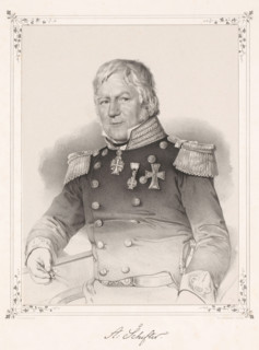 Portrait of Andreas Schifter, print, inscription: 'CA Jensen pinx.', inscription: 'Em. Baerentzen &