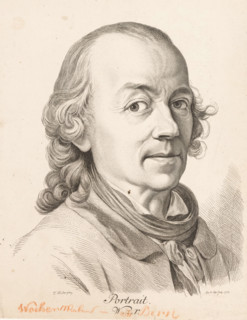 Portrait of Tiberius Dominikus Wocher, print, printmaker: Johann Heinrich Lips, after painting by