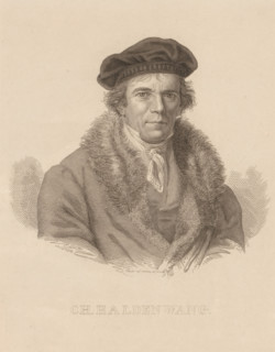 Portrait of Christian Haldenwang, print, printmaker: Charles Louis Schuler, 1827, paper, chine