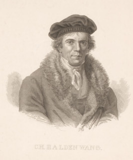 Portrait of Christian Haldenwang, print, printmaker: Charles Louis Schuler, 1827, paper, etching,