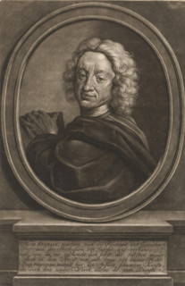 Portrait of Georg Daniel Heumann, print, With praise poem in German., printmaker: Georg Martin