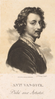 Portrait of Anthony van Dyck, Antne. van-Dyck, print, printmaker: Gustav-Adolphe Diez, printer