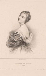 Portrait of Cecilia Soldano, La fille de Titien, 1525, Famous painter's models, print, printmaker: