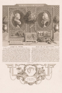 Allegorical portraits of André Le Nôtre and Jean-Baptiste de la Quintinie, Portraits of French