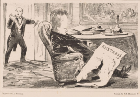 Cartoon regarding the separation of the Schiedam electoral district, The influence of Schiedam in