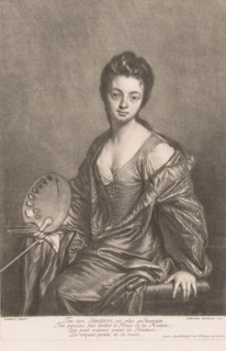 Portrait of Geneviève Blanchot as Painting, print, printmaker: Cathérine Duchesne, after painting