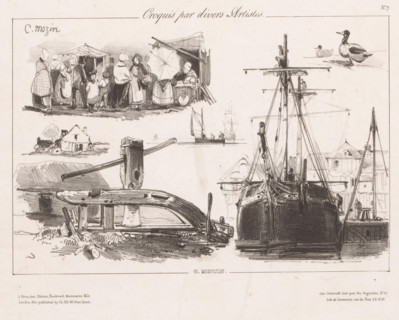 Various sketches of sailor life, Sketches by various artists, Croquis par divers artistes, print,