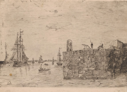 Harbour of La Goulette, Souvenirs from Tunis, print, printmaker: Vicomte Arthur-Jean Le Bailly
