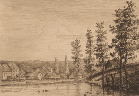 Boat of Boitsfort, print, printmaker: Hyacinthe Chameron (signed by artist), printer (person): F.