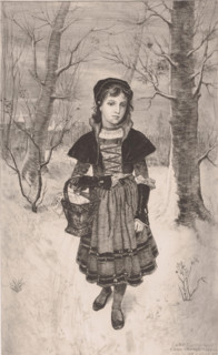 Le Petit Chaperon Rouge, Little Red Riding Hood, print, printmaker: Jean Baptiste Coene, after