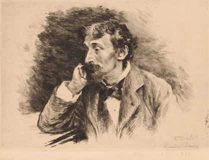 Portrait of Louis Artan de Saint-Martin, print, annotation: '2me etat', printmaker: Louise Danse