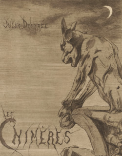 Gargoyle of Notre-Dame in Paris, Title page for: Jules Destrée, Les Chimères, 1889, print, title