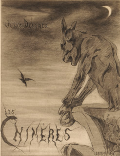 Gargoyle of Notre-Dame in Paris, Title page for: Jules Destrée, Les Chimères, 1889., print, title