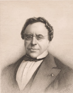 Portrait of Emile Masquelier, alderman of Mons, print, printmaker: Auguste Danse, 1889, paper,