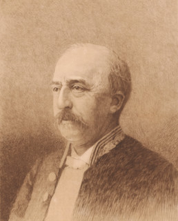 Portrait of Jules Audent, mayor of Charleroi, three-quarters to the left, print, annotation: '2eme