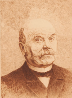 Portrait of Victor Gillieaux, to the right, Gilliaeaux maitre de forges, print, annotation: '1er