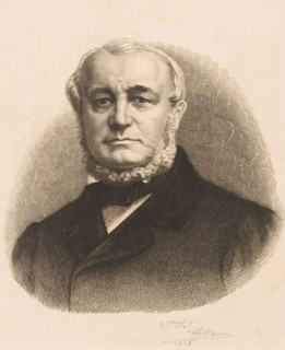 Portrait of BNJ Olin, print, annotation: '4 expl', annotation: '3me état', printmaker: Auguste