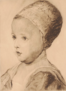 Portrait of James II of England as a child, print, watermark: 'Van Gelder Zonen', annotation: '1er