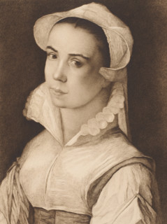 Portrait of an unknown young woman, print, annotation: 'epreuve d'artiste dernier etat',
