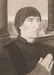 Donor portrait by Willem Moreel, print, inscription: '1e Etat', printmaker: Joseph Dujardin (signed
