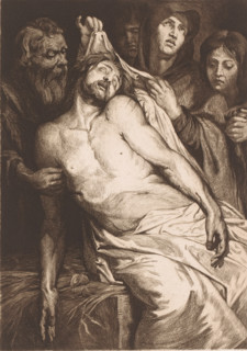 Lamentation of Christ, print, printmaker: Josué Dupon, after painting by Peter Paul Rubens, 1874 -
