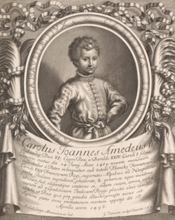 Portrait of Duke Carolus Joannes Amadeus II, Portraits of the Dukes of Savoy, print, Series number,
