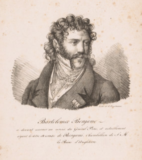 Bartolomeo Bergamo, Portrait of Bartolomeo Bergami, print, printer (person): Gottfried Engelmann,