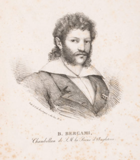 Portrait of Bartolomeo Bergami, D. Bergami, Chambellan de PM la Reine d'Angleterre, print,
