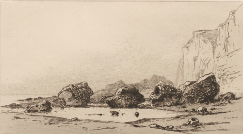 Eboulement de rochers près de Veules (original title), Boulders at Veules, Souvenir du Hâvre