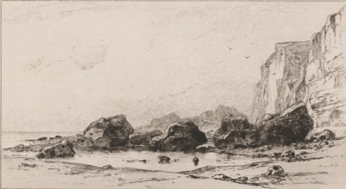 Eboulement de rochers près de Veules (original title), Boulders at Veules, Souvenir du Hâvre