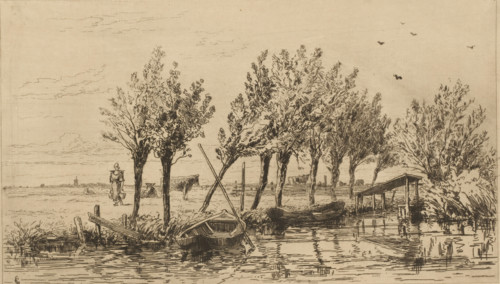 Polder near Loenen (original title), The Netherlands (original series title), print, In the