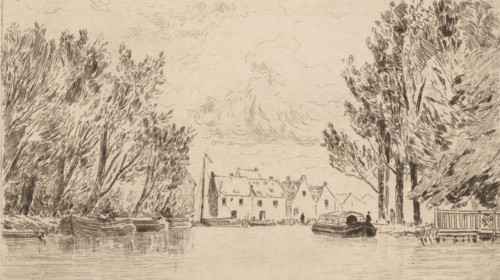 View of Crooswijk, Crooswijh (Faubourg de Rotterdam) (original title), print, View of the Crooswijk