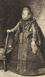 Portrait of Elisabeth of Bourbon, print, Hippert&Linnig 206, printmaker: Léopold Flameng, after