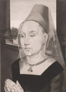 Portrait of Barbara van Vlaendenbergh, print, annotation: '3em Etat', annotation: 'La femme du