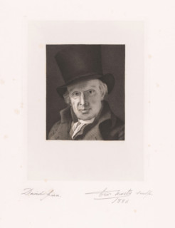Portrait of an unknown man with a top hat, print, printmaker: Ernest Haets (signed by artist),