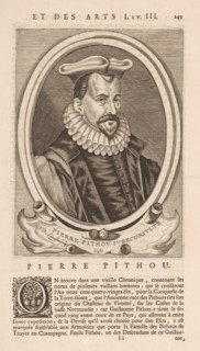 Portrait of Pierre Pithou, print, book illustration, printmaker: Nicolas de Larmessin (I),