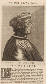 Portrait of Jean de Selve, print, book illustration, printmaker: Nicolas de Larmessin (I),