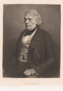 Portrait of Victor Cousin, Victor Cousin, print, printmaker: Alphonse Charles Masson, France, after