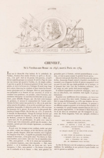 Portrait of François de Chevert, Chevert, Gallery of medals with French greats, Galerie métallique