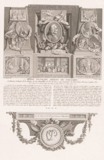 Allegorical portrait of Voltaire, Portraits of French historical figures, Les illustres français,